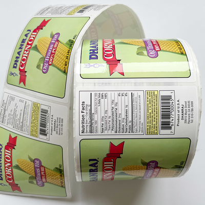 CMYK che stampa la stampante su misura adesiva d'imballaggio Label del rotolo della bottiglia dell'alimento degli autoadesivi del vinile