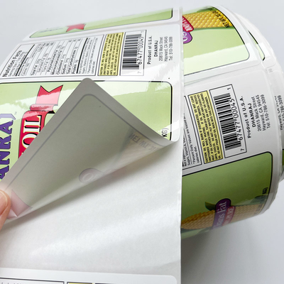 CMYK che stampa la stampante su misura adesiva d'imballaggio Label del rotolo della bottiglia dell'alimento degli autoadesivi del vinile