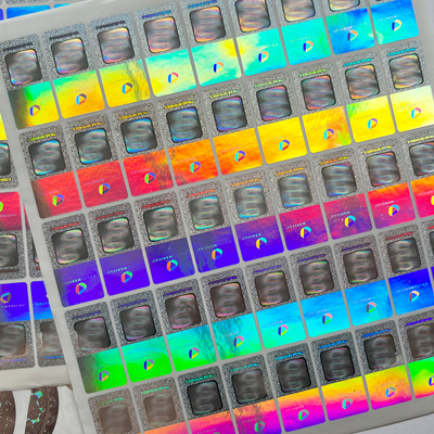 Effetto su misura dell'arcobaleno di Logo Circle Holographic Sticker Label
