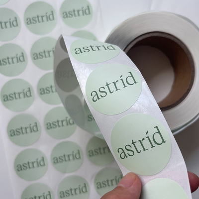 Gli autoadesivi rotondi di stampa adesivi dell'etichetta di immagine su ordinazione del testo impermeabilizzano il rotolo dell'autoadesivo del vinile