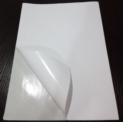 Bianchi strati in bianco dell'autoadesivo di 11cm x di 8,5 Woodfree, strati normali dell'autoadesivo