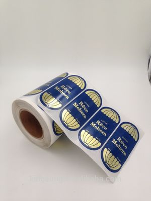 Rotolo caldo di stampa su ordinazione della carta dell'autoadesivo dell'etichetta del bollo dell'oro