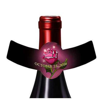 Etichette adesive impermeabili del collo della bottiglia di birra dell'ologramma dell'autoadesivo dell'etichetta del collo della bottiglia di vino del vinile