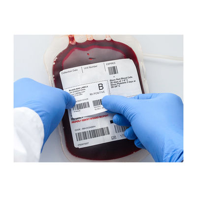 Autoadesivo di stampa UV della borsa del sangue di rettangolo per gli ospedali