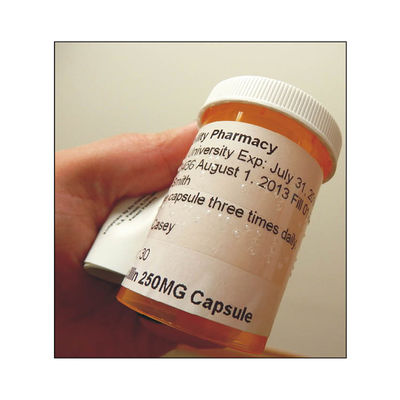Etichette di avvertimento del farmaco di colore di BOPP CMYK, etichette di avvertimento sui farmaci da vendere su ricetta medica