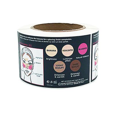 Oro degli autoadesivi del marchio del compressore dell'olio essenziale del profumo del rossetto sventare le etichette stampate