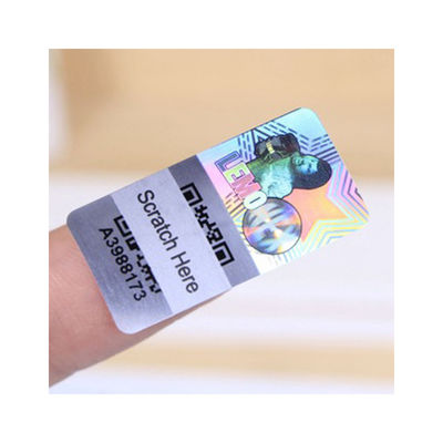 Etichette di Matte Lamination Tamper Evident Security, autoadesivi olografici trasparenti