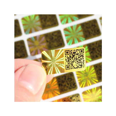 Etichette di Matte Lamination Tamper Evident Security, autoadesivi olografici trasparenti