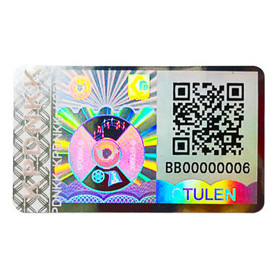 Etichette evidenti di sicurezza del compressore dell'ologramma del QR Code del vinile