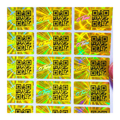Etichette evidenti di sicurezza del compressore dell'ologramma del QR Code del vinile