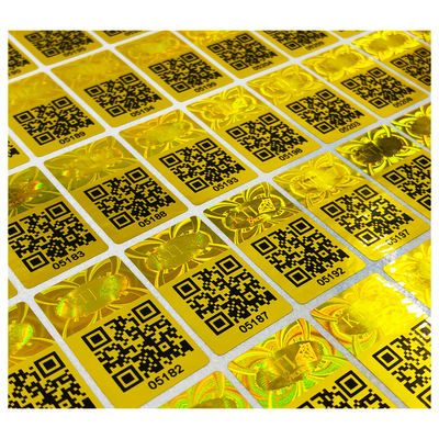 Etichette evidenti di sicurezza del compressore dell'ologramma del QR Code del vinile