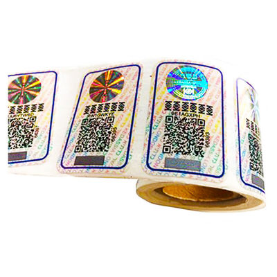 Etichette evidenti di sicurezza del compressore dell'ologramma del QR Code del vinile