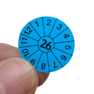 Etichette rotonde impermeabili del blu 20mm degli autoadesivi dell'estintore del vinile