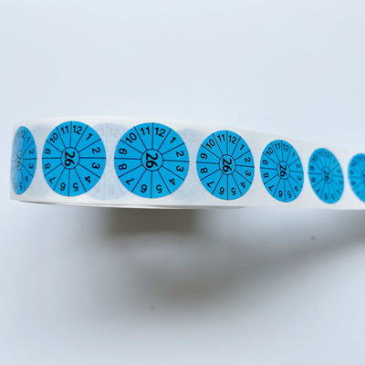 Etichette rotonde impermeabili del blu 20mm degli autoadesivi dell'estintore del vinile